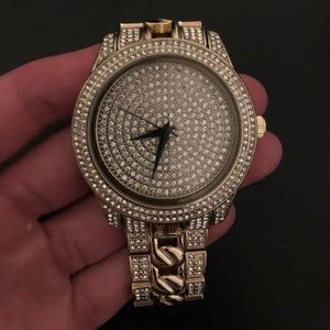 swarovski iced out watch